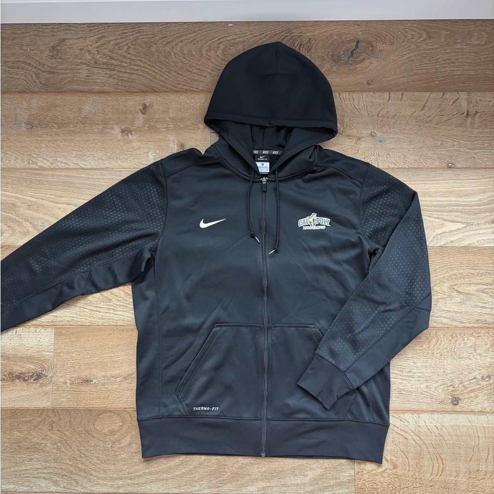 Nike Cal Poly Sideline KO Therma-Fit Zip-Up Fleece Hoodie
